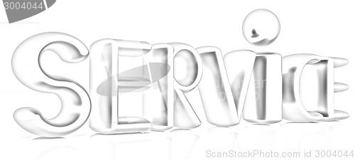 Image of 3d metal text "service"