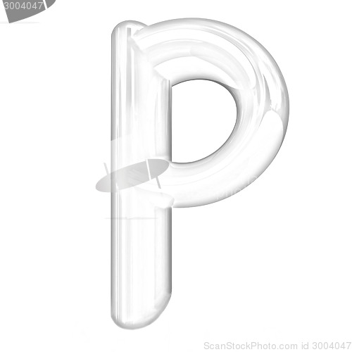 Image of Alphabet on white background. Letter "P"
