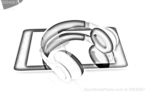 Image of phone and headphones