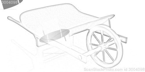 Image of wooden wheelbarrow