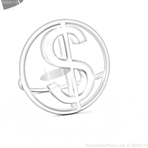 Image of 3d text gold dollar icon
