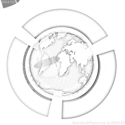 Image of Earth and semi-circles