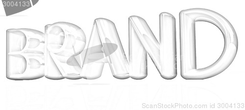 Image of "brand" 3d red text 