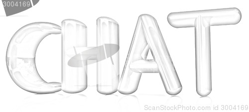 Image of colorful 3d text "chat"