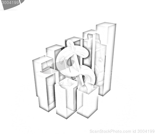 Image of Currency dollar business graph