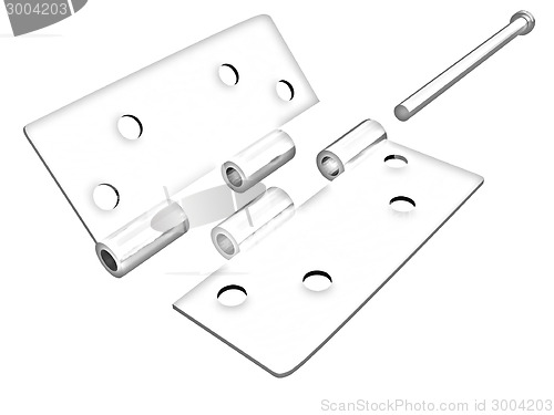 Image of assembly metal hinges