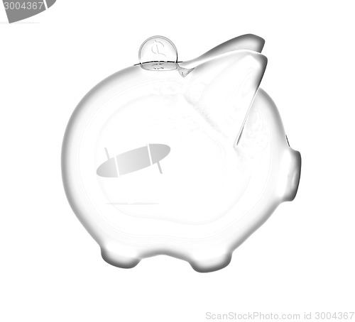 Image of piggy bank and falling coins