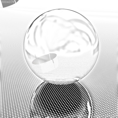 Image of Gold ball on light path to infinity