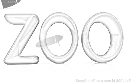 Image of Colorful 3d text "Zoo"