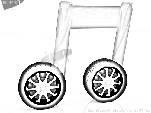 Image of note is car-wheel