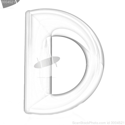 Image of Alphabet on white background. Letter "D"