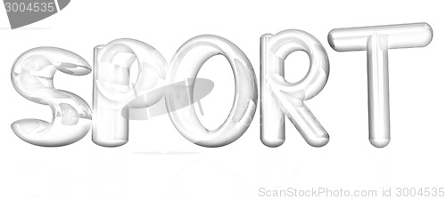 Image of 3d colorful text "sport"