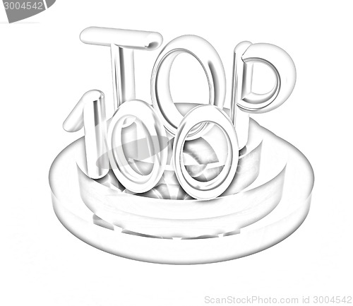 Image of Top hundred icon on white background