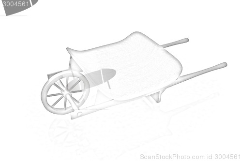 Image of wooden wheelbarrow