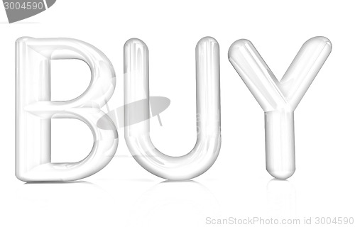 Image of 3d colorful text "BUY"