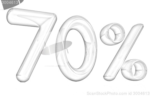 Image of 3d red "70" - Seventy percent