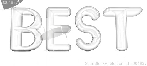 Image of 3d red text "best"