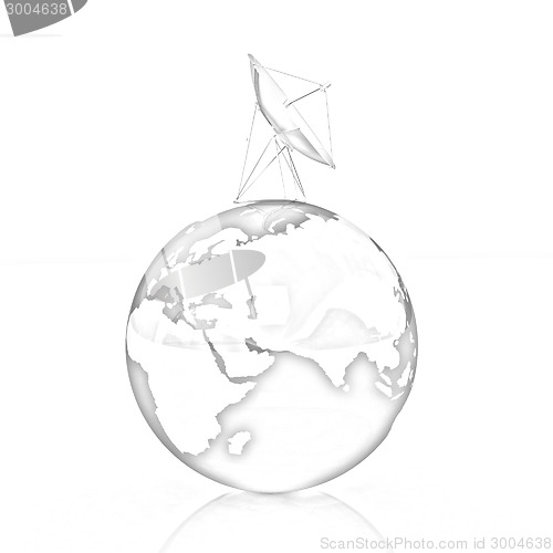 Image of SAT and planet earth