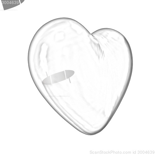 Image of 3d glossy metall heart