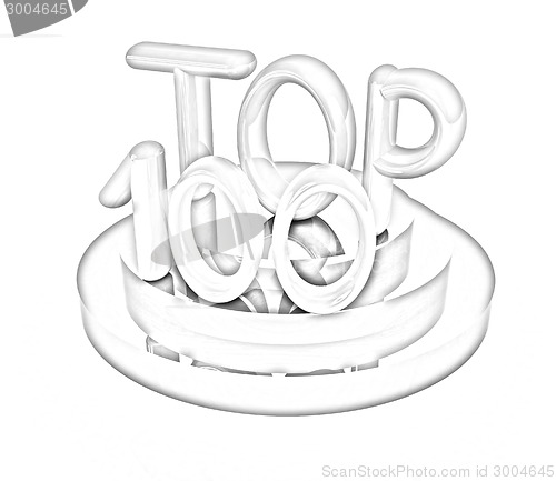 Image of Top hundred icon on white background