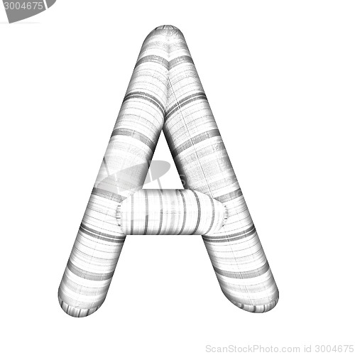 Image of Wooden Alphabet. Letter "A" on a white