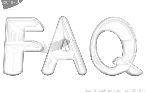 Image of "FAQ" 3d red text