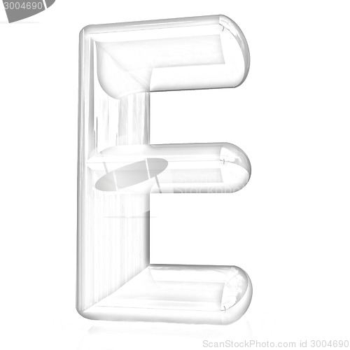 Image of Alphabet on white background. Letter "E"