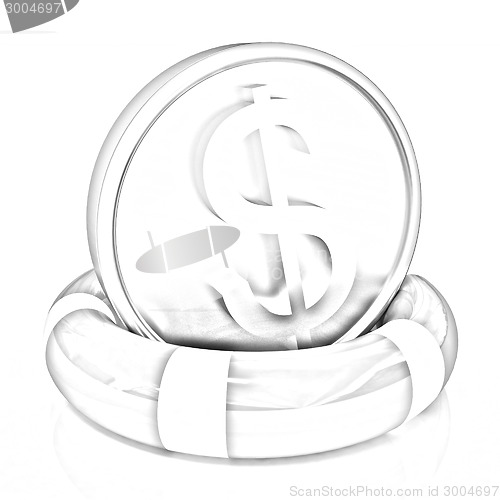 Image of Coin dollar on  lifeline