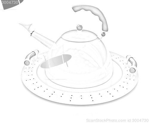 Image of Teapot on a platter 