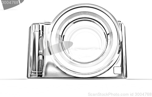 Image of 3d illustration of photographic camera