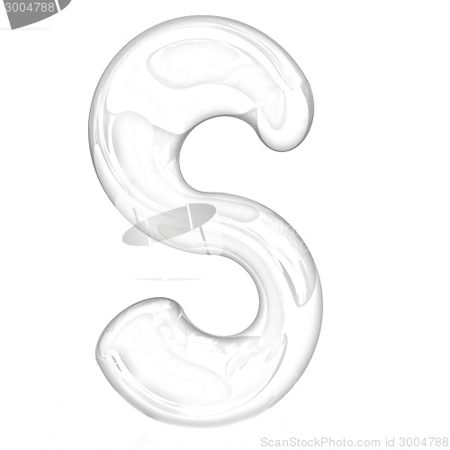 Image of Alphabet on white background. Letter "S"