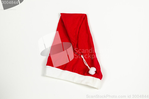 Image of Santas red cap at white