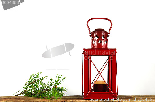 Image of Santa Claus red Christmas lantern