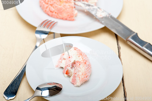 Image of fresh strawberry and whipped cream dessert