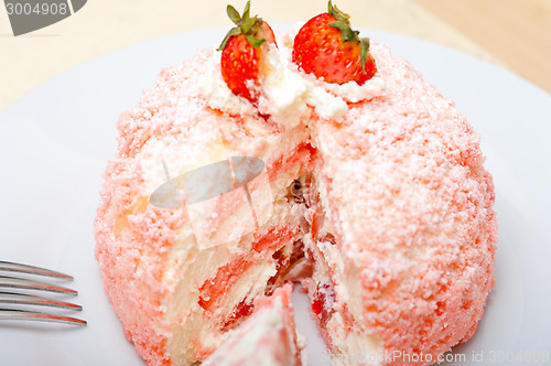 Image of fresh strawberry and whipped cream dessert