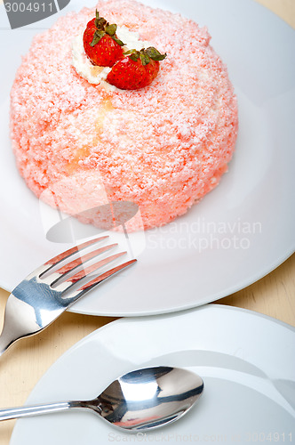 Image of fresh strawberry and whipped cream dessert