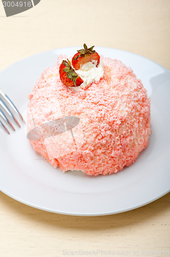 Image of fresh strawberry and whipped cream dessert