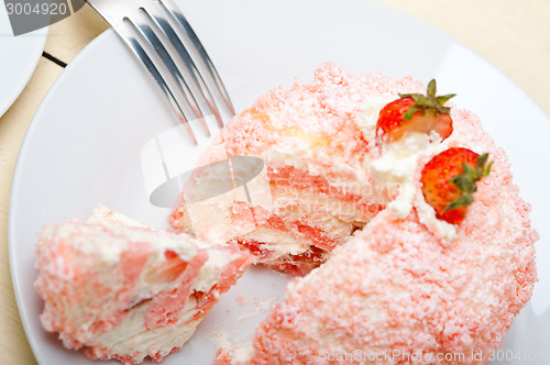 Image of fresh strawberry and whipped cream dessert