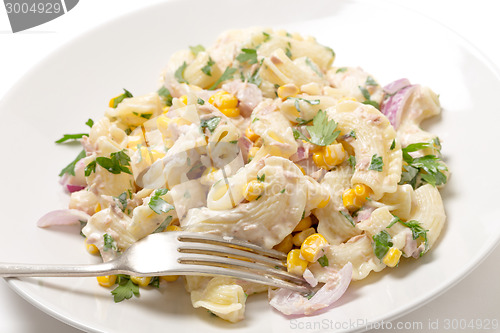 Image of Tuna pasta salad with fork