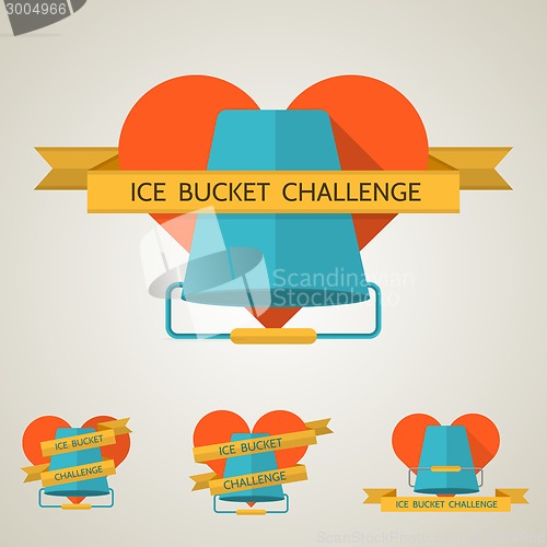 Image of Flat concept vector illustration for Ice Bucket Challenge