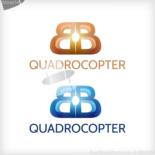 Image of Abstract vector illustration of sign for Quadrocopter