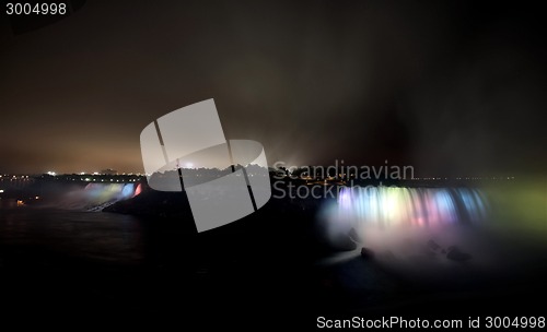 Image of Night Photo Niagara Falls