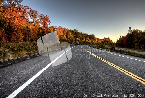 Image of Autumn Colors and road 