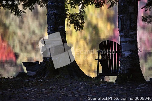 Image of Beach Chairs in Autumn