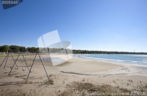 Image of Abandoned Playground on beach