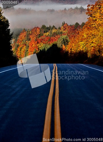 Image of Autumn Colors and road 