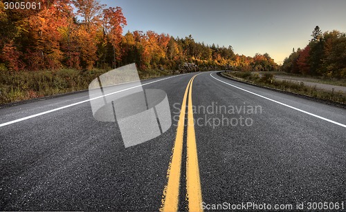 Image of Autumn Colors and road 