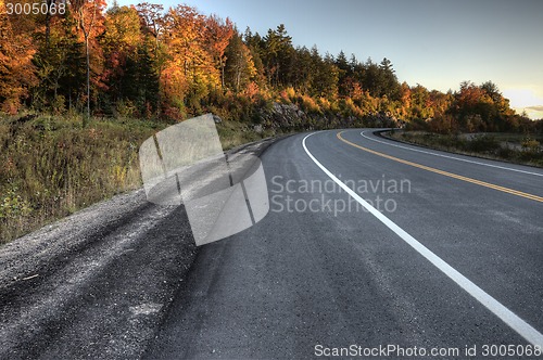 Image of Autumn Colors and road 