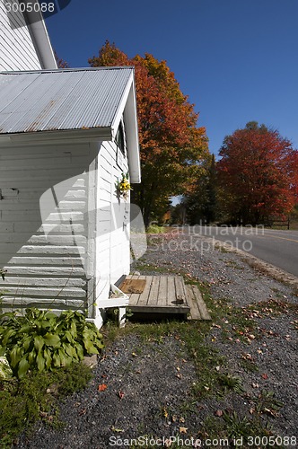 Image of Old Country Church in Autumn