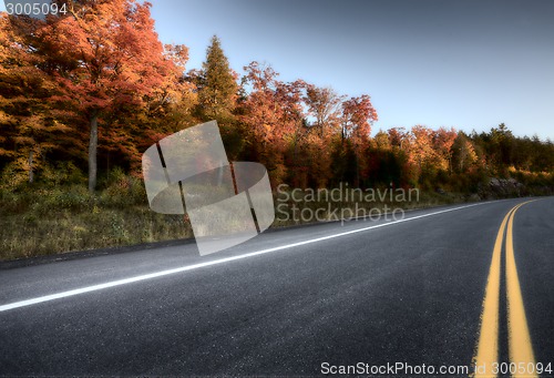 Image of Autumn Colors and road 